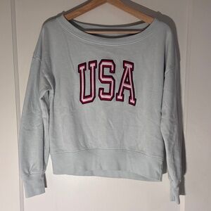 Abercrombie Kids Girls Blue USA Sweatshirt Size 13-14